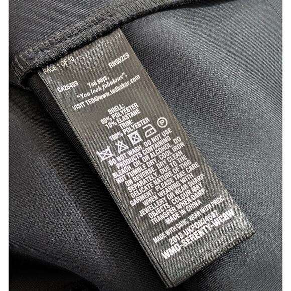 Ted Baker 3 Dress Black Serenity Bodycon Cocktail Misses Size US 8 - Picture 7 of 7